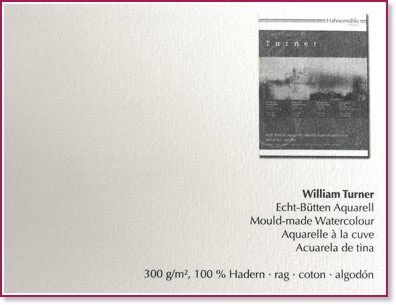 Грапава хартия за акварел Hahnemuhle William Turner Грапава хартия за акварел Hahnemuhle William Turner - 50 x 65 cm, 300 g/m<sup>2</sup> -