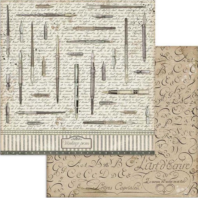 ������ �� ����������� Stamperia - ���������� ������� - 30.5 x 30.5 cm �� ���������� Calligraphy - 