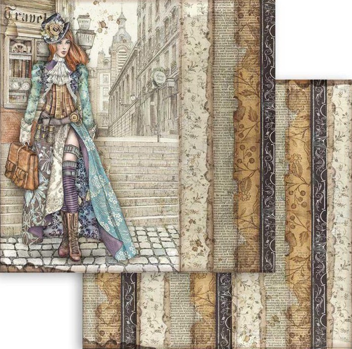 ������ �� ����������� Stamperia - ������� ���� - 30.5 x 30.5 cm �� ���������� Lady Vagabond - 