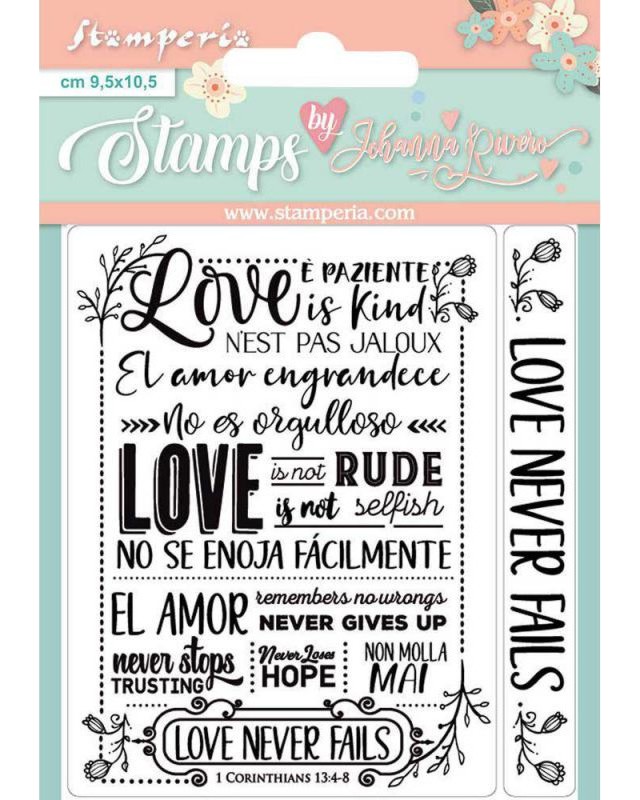   Stamperia - Love Never Fails - 9.5 x 10.5 cm   Love story - 