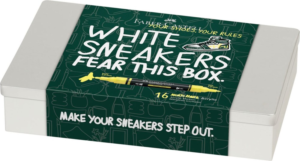 Двустранни акрилни маркери Faber-Castell Kicks Двустранни акрилни маркери Faber-Castell Kicks - 16 цвята от серията Multimark -