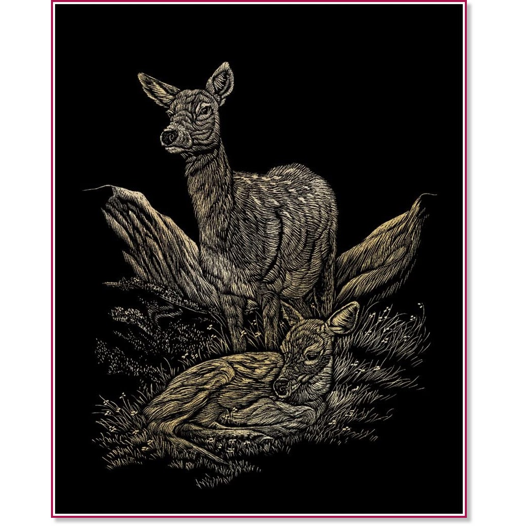 Скреч картина Royal & Langnickel - Сърни Скреч картина Royal & Langnickel - Сърни - 20 x 25 cm -