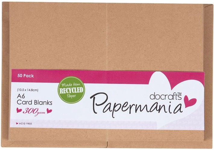 Картончета за картички Docrafts - Крафт Картончета за картички Docrafts - Крафт - 50 броя c пликове от серията Papermania -