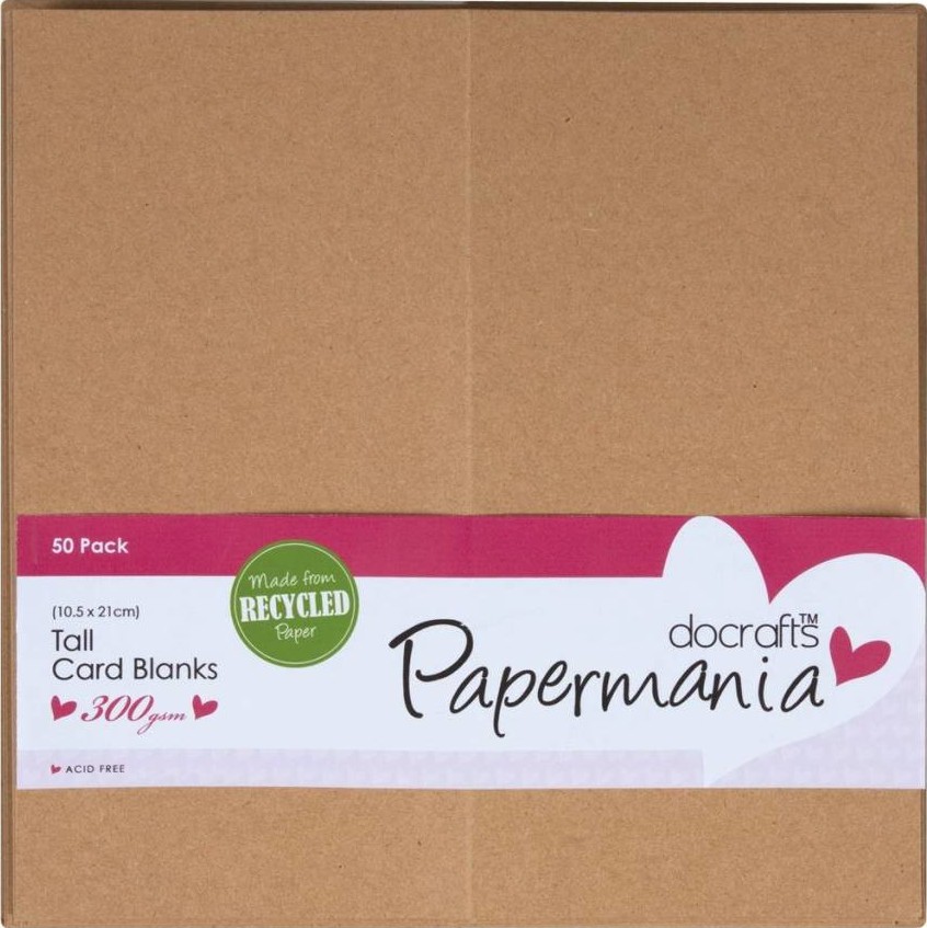 Картончета за картички Docrafts - Крафт Картончета за картички Docrafts - Крафт - 50 броя c пликове от серията Papermania -