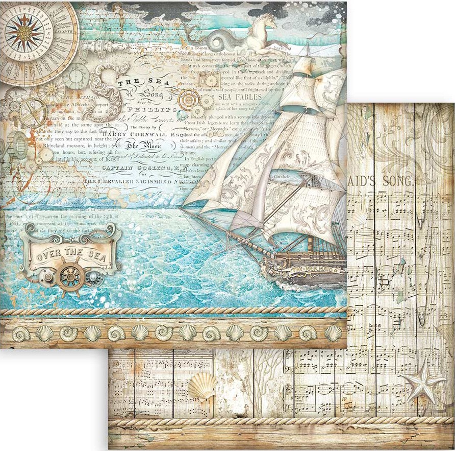 ������ �� ����������� Stamperia - ����� - 30.5 x 30.5 cm �� ���������� Songs Of The Sea - 