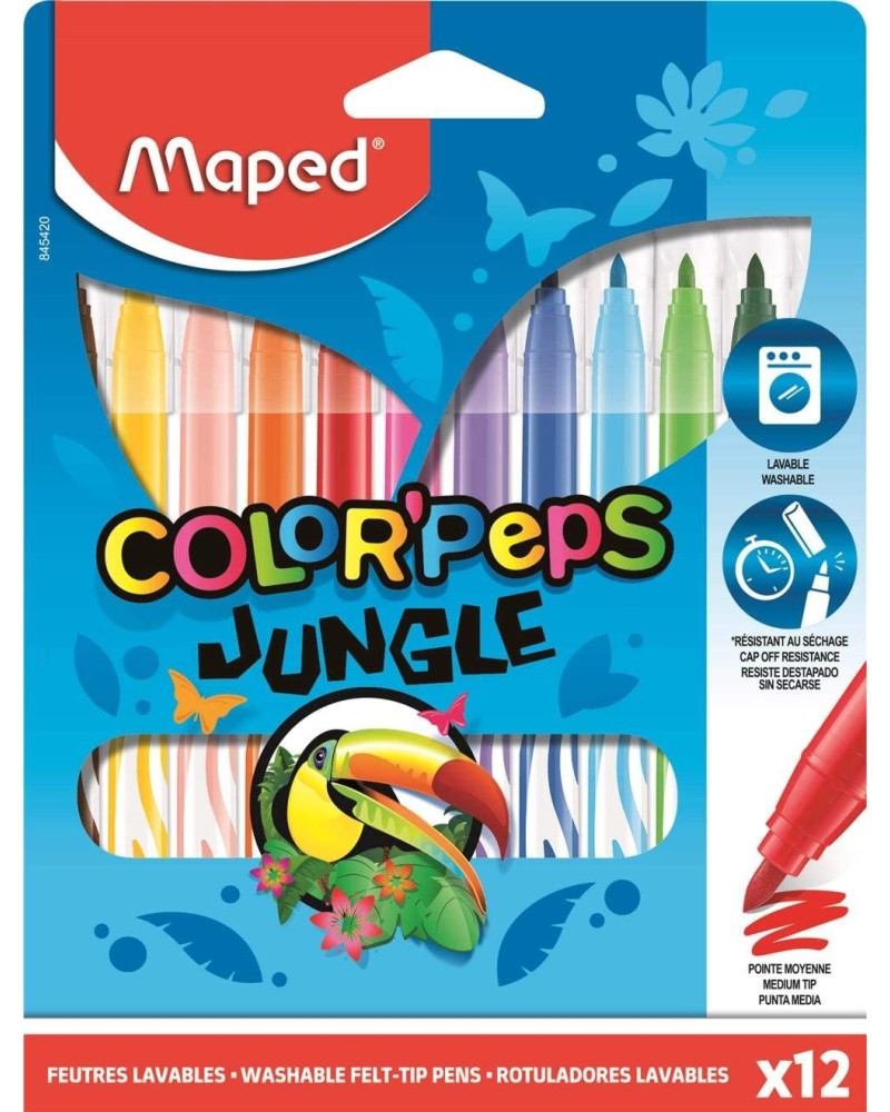  Maped Jungle - 12, 18  24    Color' Peps - 