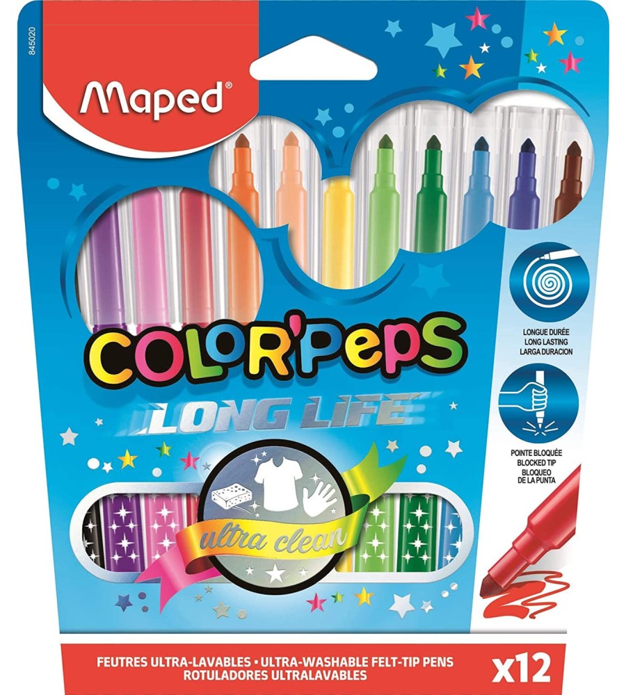  Maped Long Life - 12, 18  24    Color' Peps - 