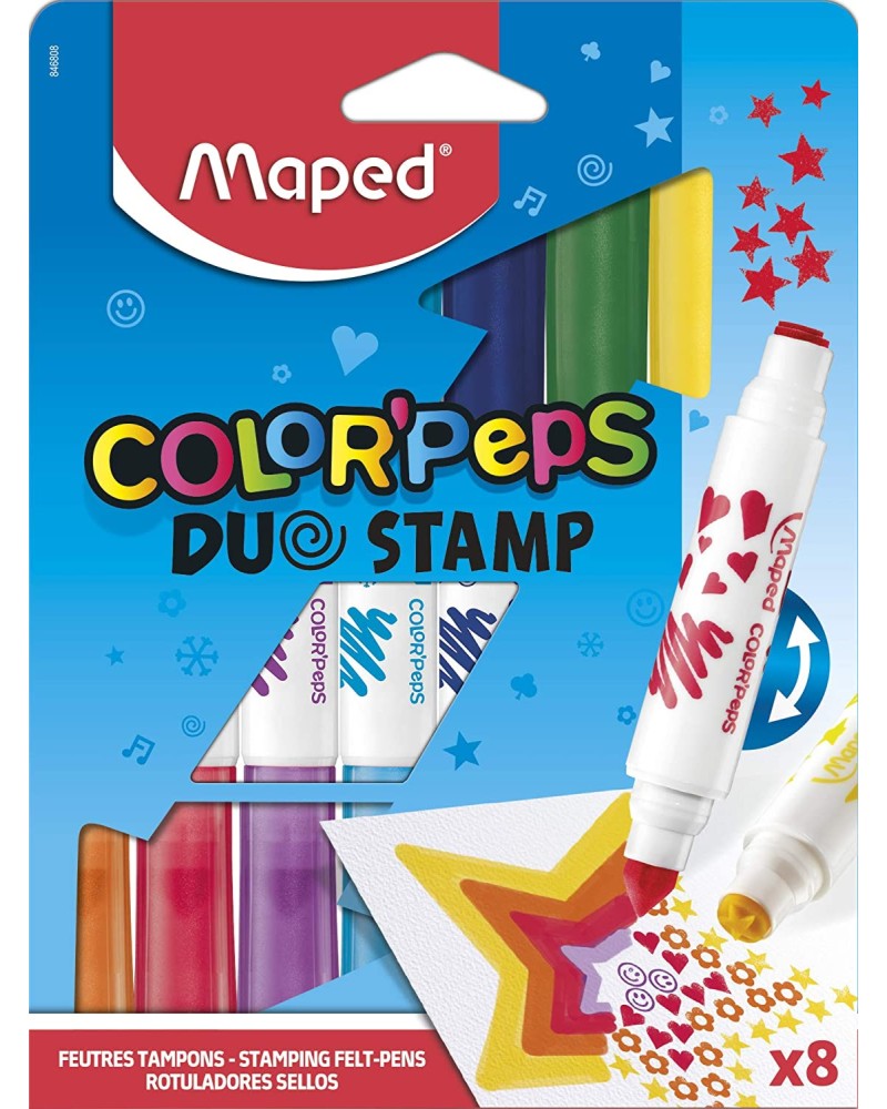  Maped Duo Stamp - 8      Color' Peps - 
