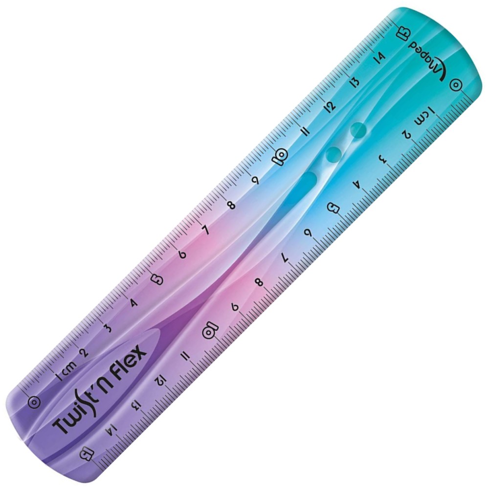 Гъвкава линия Maped Гъвкава линия Maped - 15 cm от серията Twist'n Flex -