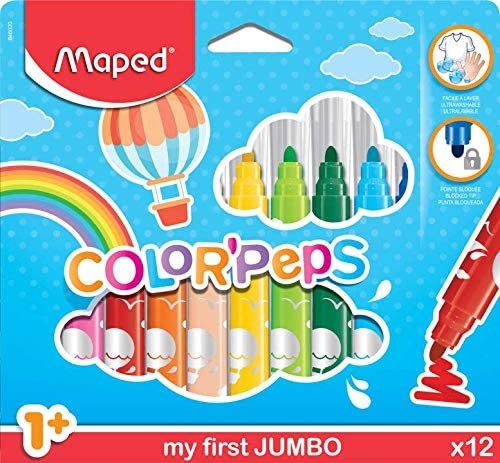 Флумастери Maped Jumbo Флумастери Maped Jumbo - 12, 18 или 24 цвята -