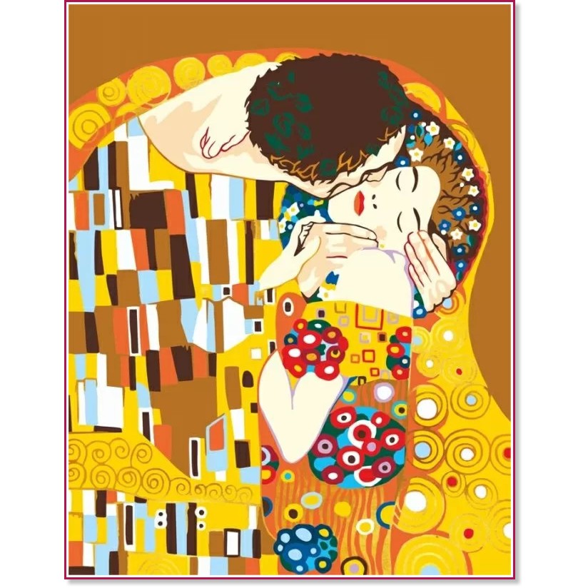 Рисуване по номера Rosa - Целувката Климт - 35 x 45 cm - 