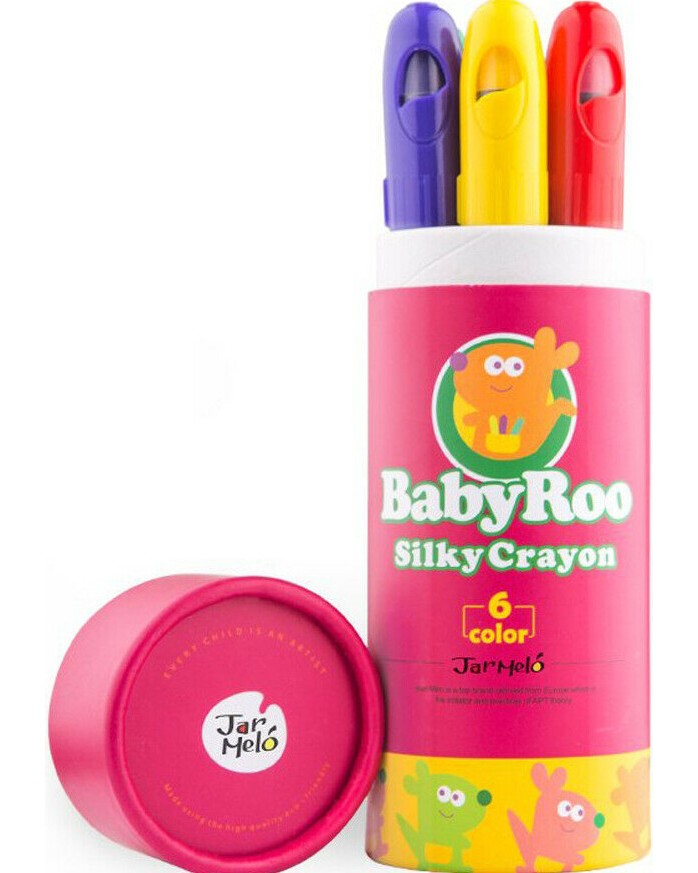 Миещи се стик пастели Jarmelo Baby Roo Миещи се стик пастели Jarmelo Baby Roo - 6 цвята -