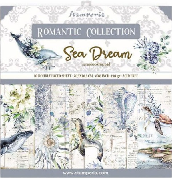    Stamperia - Sea Dreams - 10 , 20.3 x 20.3 cm   Sea Dreams - 