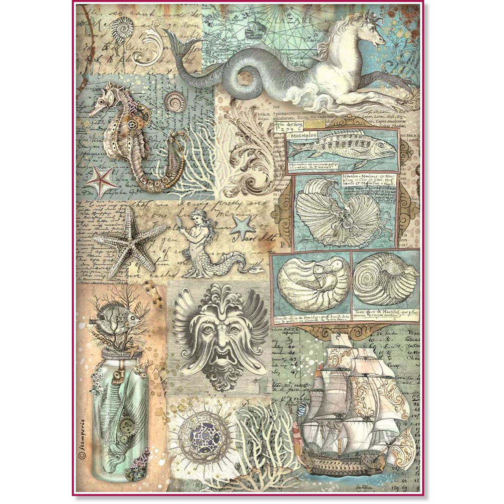 ��������� ������ Stamperia - A4 �� ���������� Songs Of The Sea - 