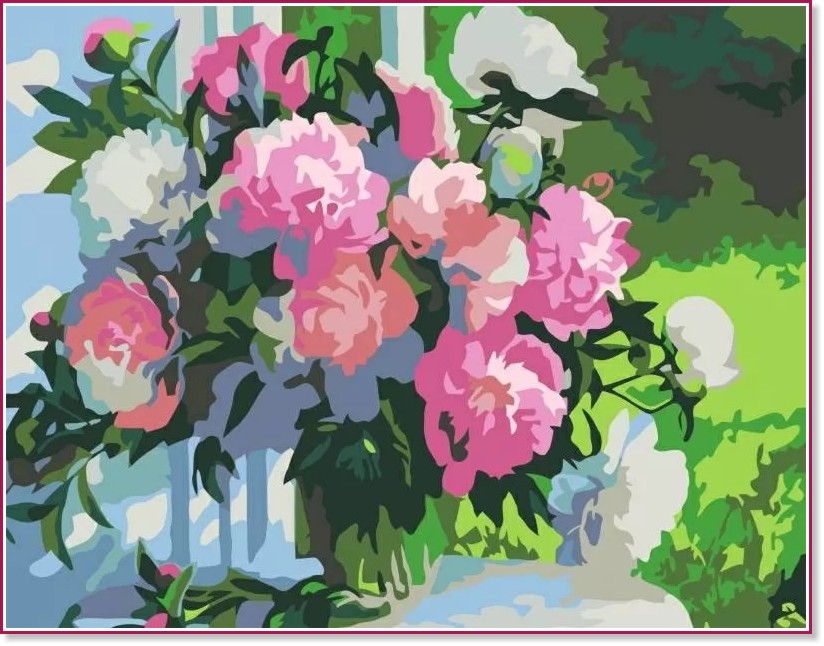 Рисуване по номера Rosa - Божури Рисуване по номера Rosa - Божури - 45 x 35 cm -