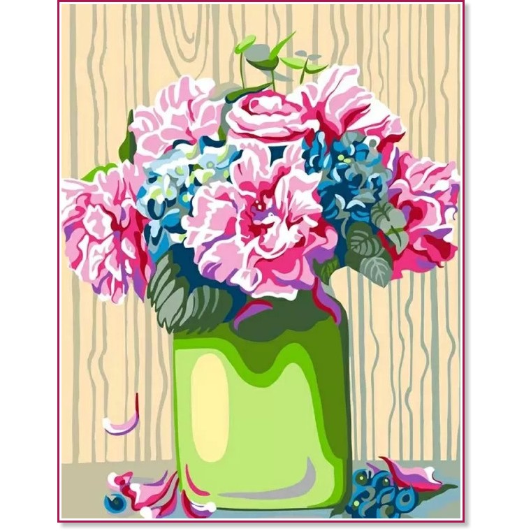Рисуване по номера Rosa - Божури Рисуване по номера Rosa - Божури - 35 x 45 cm -
