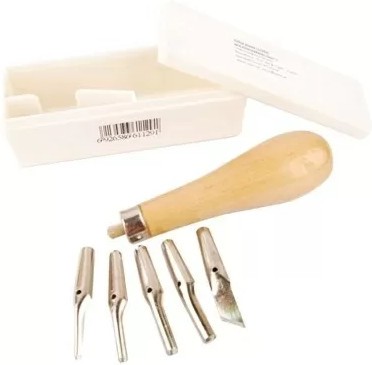 Резци за линогравюра Rosa Резци за линогравюра Rosa - 5 ножчета и дръжка -