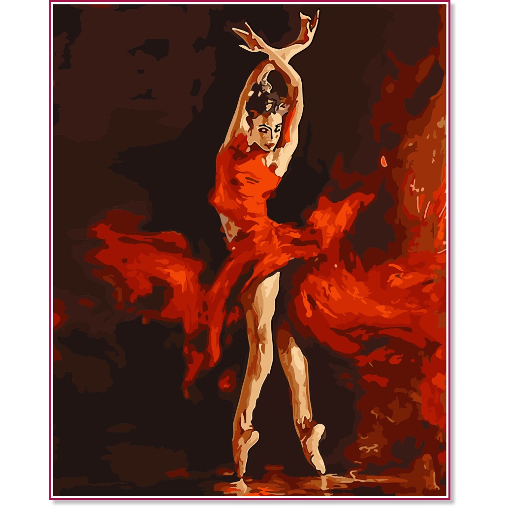 Рисуване по номера Newart - Танцьорка - 40 x 50 cm - 