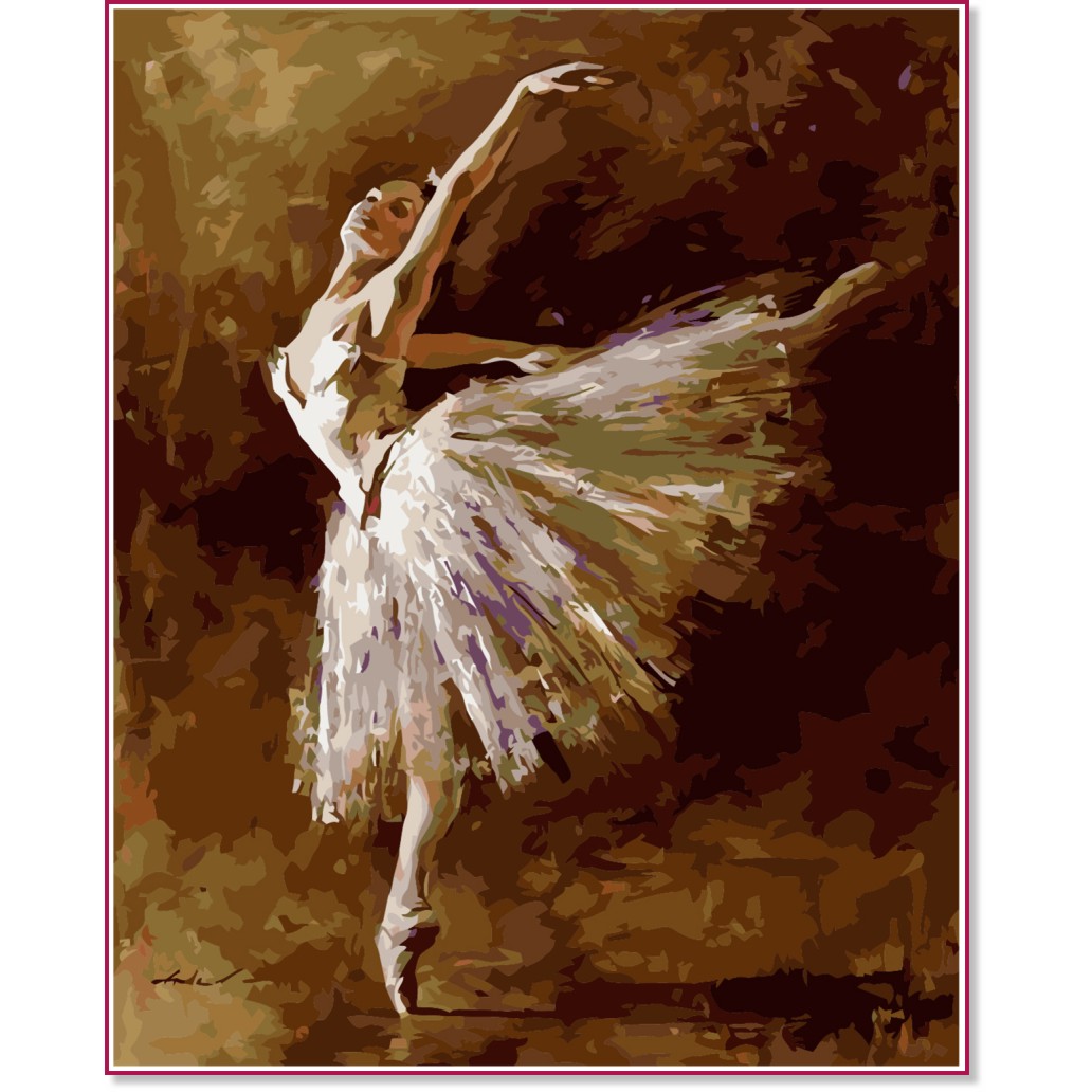 Рисуване по номера Newart - Балерина - 40 x 50 cm - 