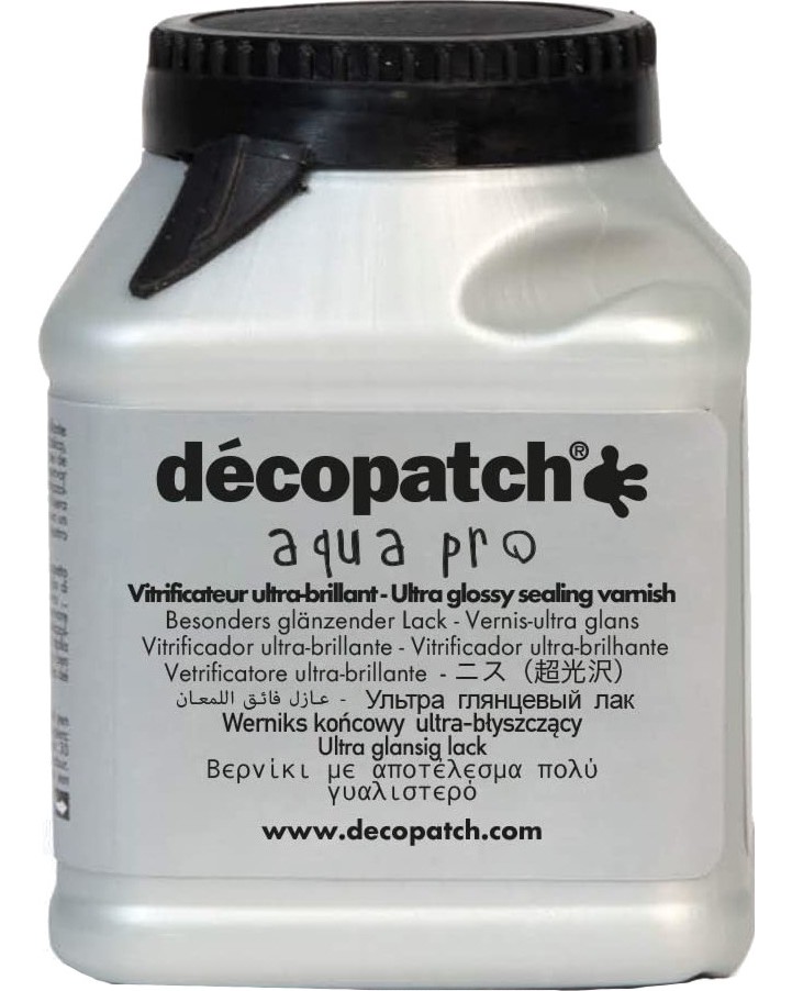 Краен лак с гланцов ефект Decopatch Aqua Pro Краен лак с гланцов ефект Decopatch Aqua Pro - 180 ml -