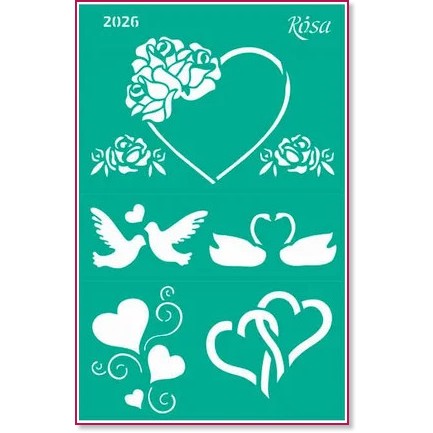   Rosa Love birds - 13 x 20 cm - 