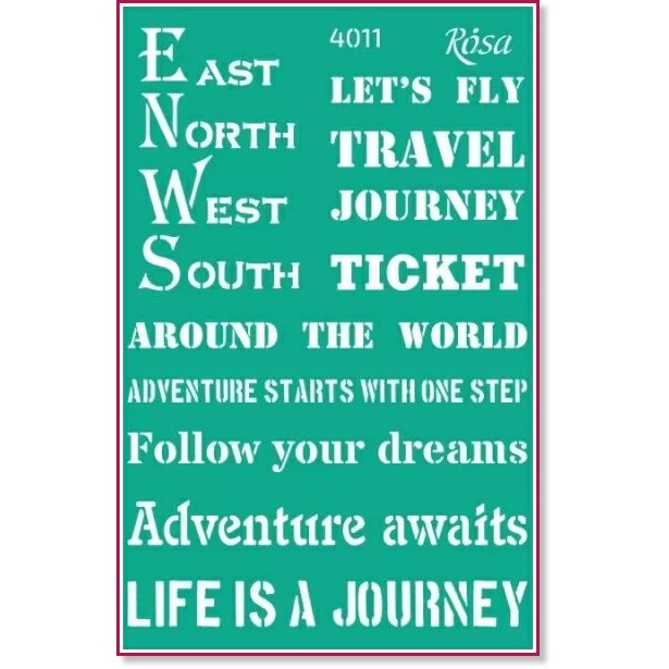   Rosa Make your Journey - 13 x 20 cm - 