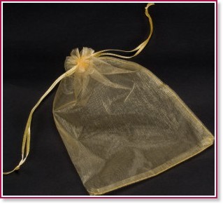 Торбички за подаръци от органза - 10 броя с размери 12 x 16 cm - 