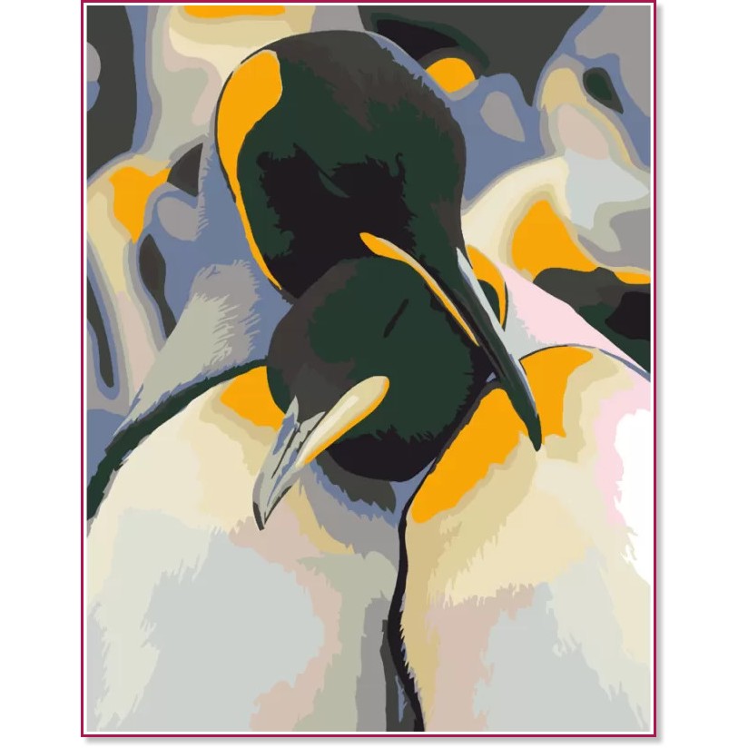 Рисуване по номера Rosa - Пингвини - 35 x 45 cm - 