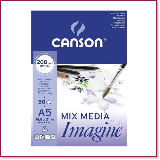     Canson Mixed Media Imagine - 50 , 200 g/m<sup>2</sup> - 