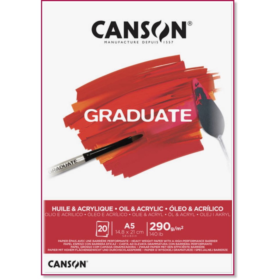        Canson Graduate - 20 , 290 g/m<sup>2</sup>   Graduate - 