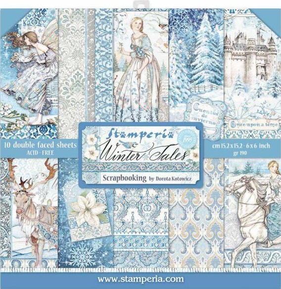    Stamperia -   - 10 , 15.2 x 15.2 cm   Winter Tales - 