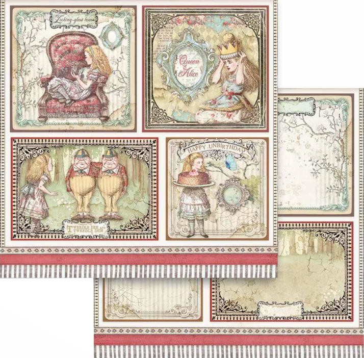    Stamperia -     - 30.5 x 30.5 cm   Alice - 