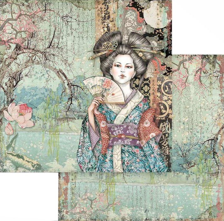 ������ �� ����������� Stamperia - ����� - 30.5 x 30.5 cm �� ���������� Sir Vagabond in Japan - 