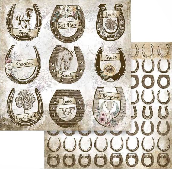 ������ �� ����������� Stamperia - ������� - 30.5 x 30.5 cm �� ���������� Horses - 