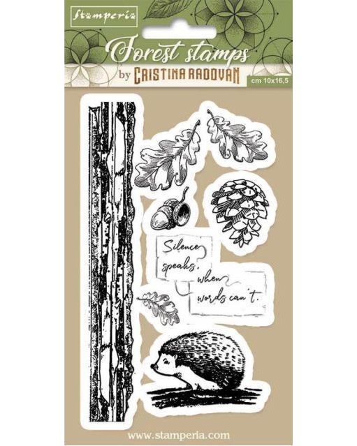 Гумени печати Stamperia - Таралеж - 10 x 16.5 cm от серията Forest - 