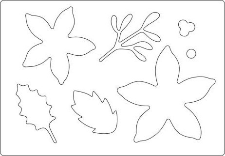 ����� �� ������ �� ��������� Sizzix Christmas Foliage - 7 �������� � ������� �� 1.27 �� 13.66 cm - 