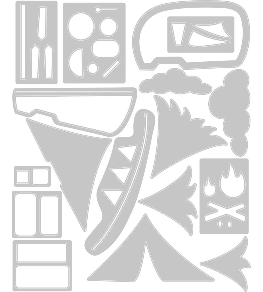 ����� �� ������ �� ��������� Sizzix - ������� - 17 ���� �� 0.3 �� 14.92 cm - 