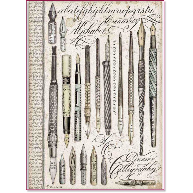 ��������� ������ Stamperia - ������� ��������� - A4 �� ���������� Calligraphy - 