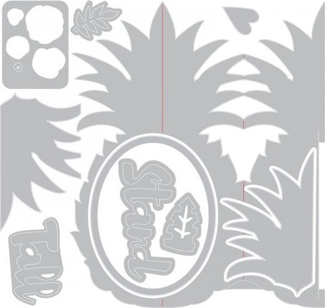����� �� ������ �� ��������� � ����� Sizzix - ������ - 10 ���� �� 1.27 �� 11.43 cm - 