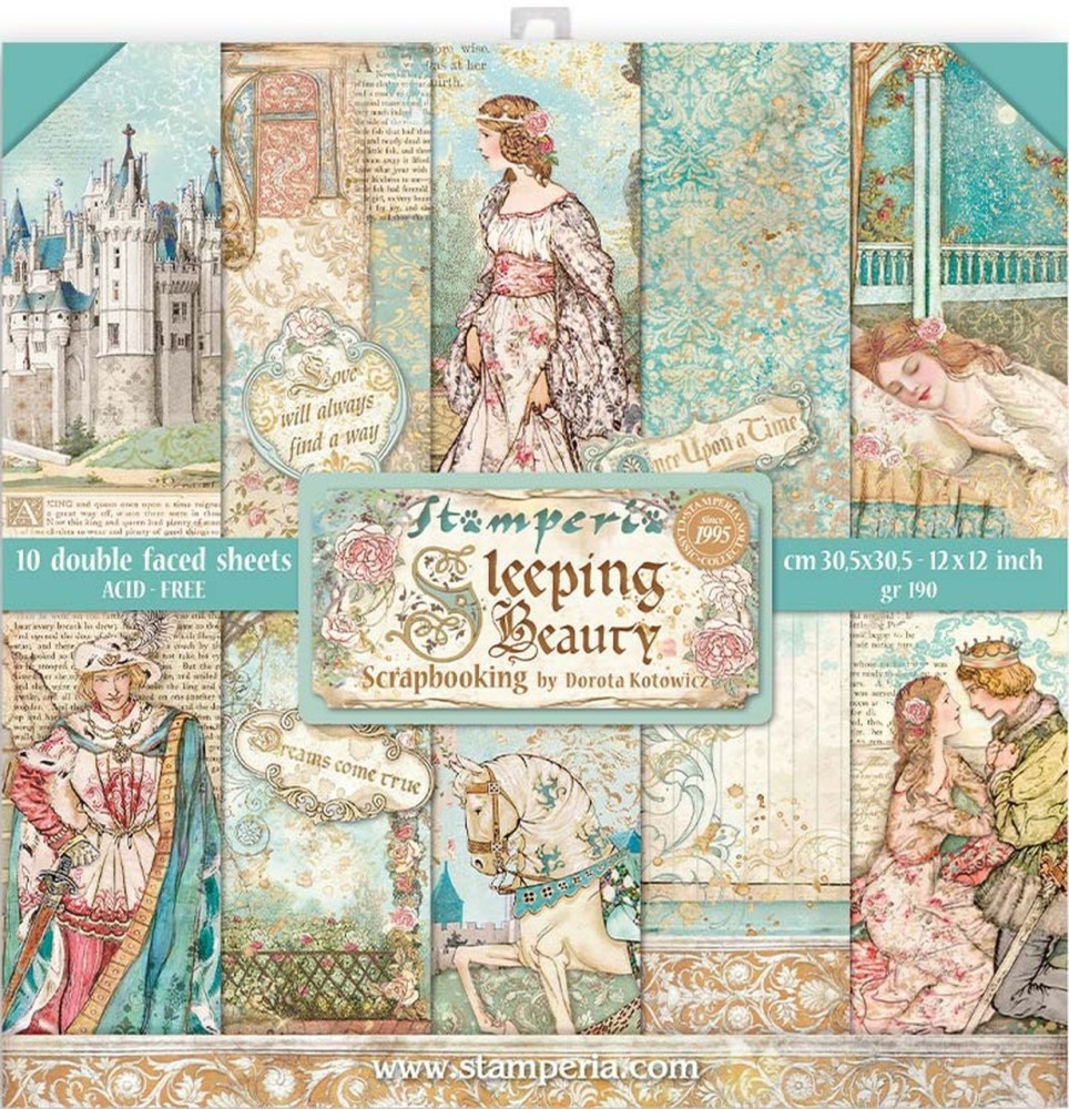    Stamperia -   - 10 , 30.5 x 30.5 cm   Sleeping Beauty - 