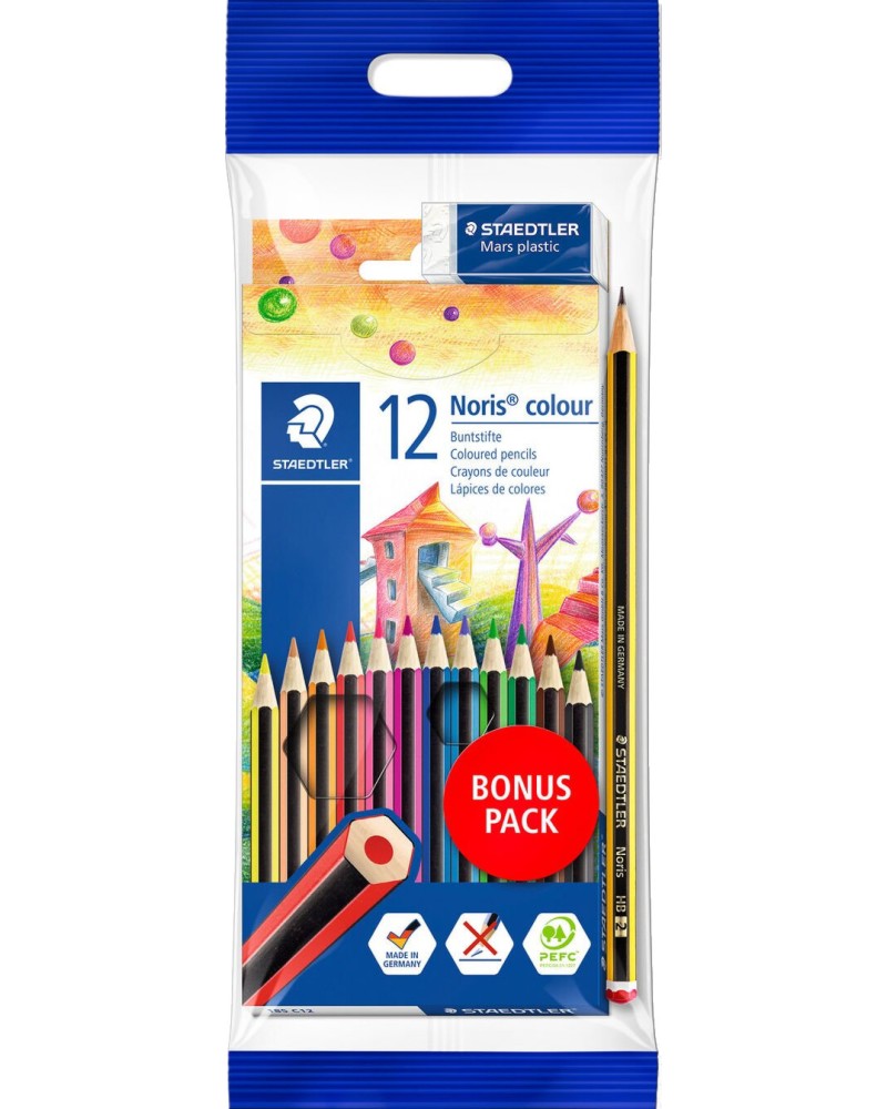 ������ ������ Staedtler - 12 ����� � �������� ����� 2HB � ���� - 