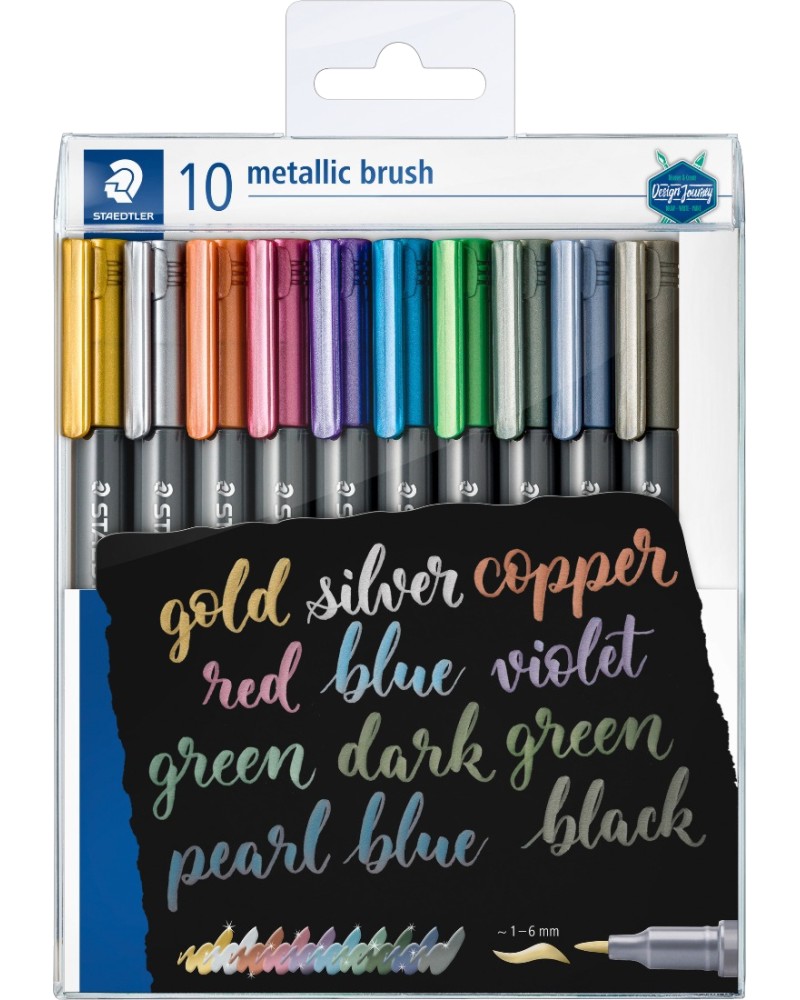      Staedtler Metallic Brush - 10    Design Journey - 