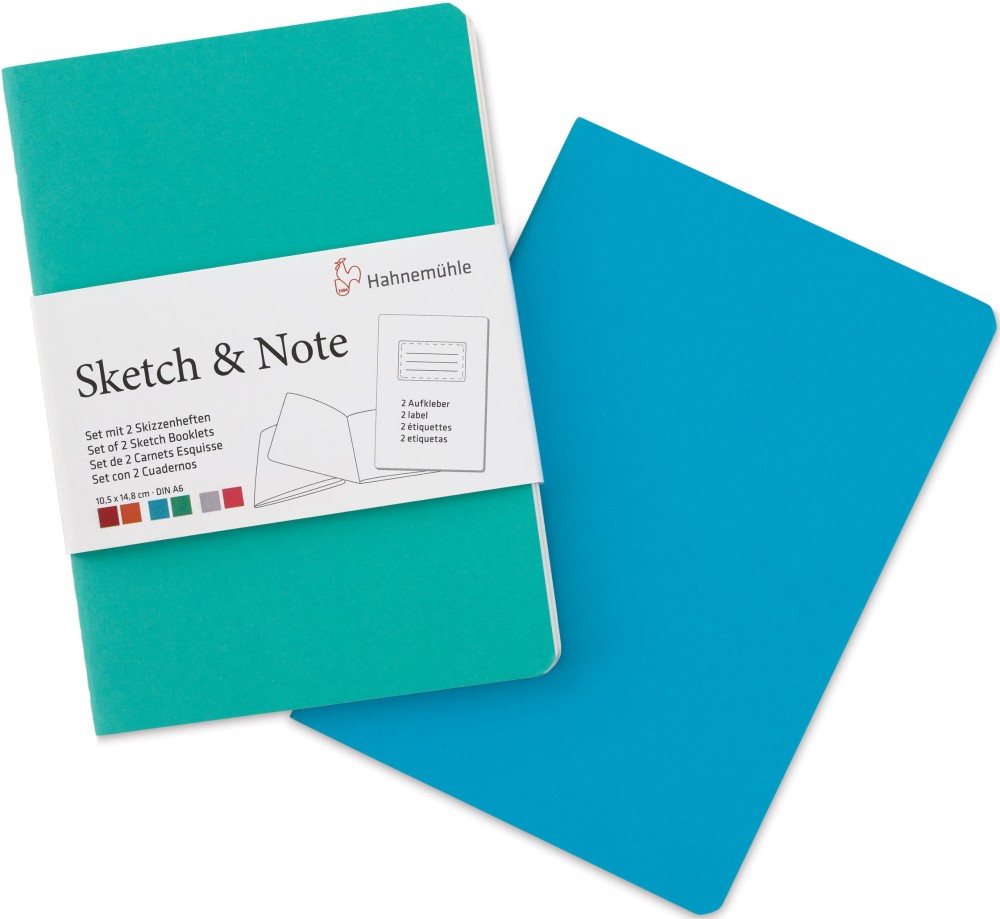 Скицници Hahnemuhle Sketch and Note - 2 броя x 20 листа, A6, 125 g/m<sup>2</sup> - 