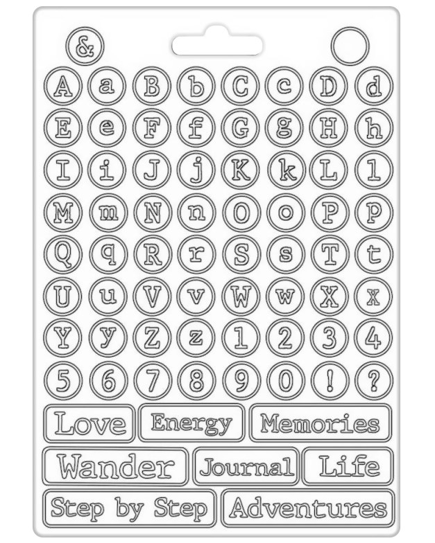 3D  Stamperia Alphabet - 15 x 21 cm   Lady Vagabond - 