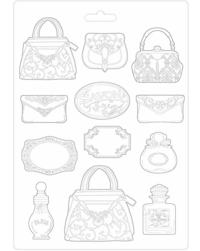 PVC форма Stamperia Parfums PVC форма Stamperia Parfums - 21 x 29.7 cm Grand Hotel -