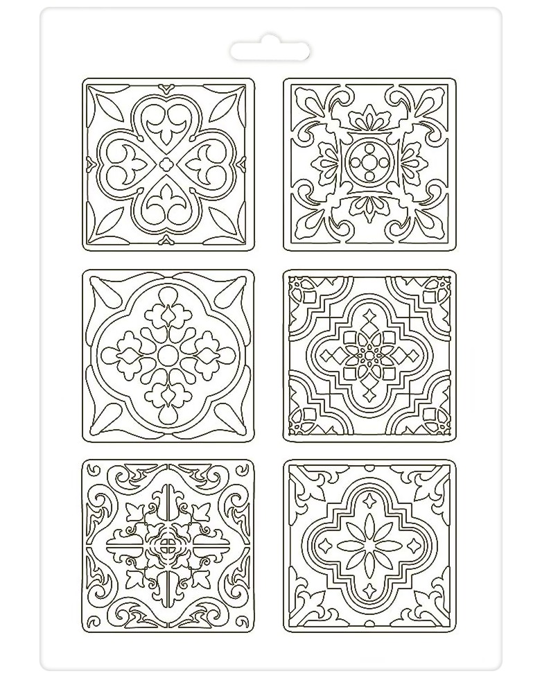 PVC  Stamperia Azulejos - 21 x 29.7 cm   Azulejos de sueno - 