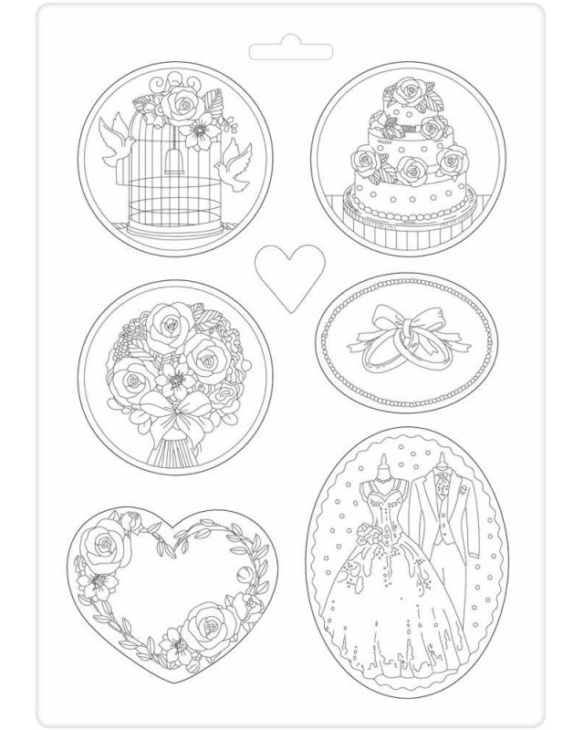 PVC  Stamperia Wedding Mould - 21 x 29.7 cm - 