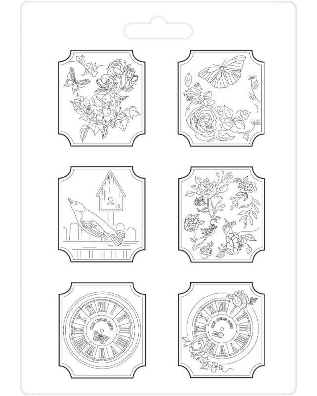 PVC  Stamperia Plaquettes - 21 x 29.7 cm   House of Roses - 