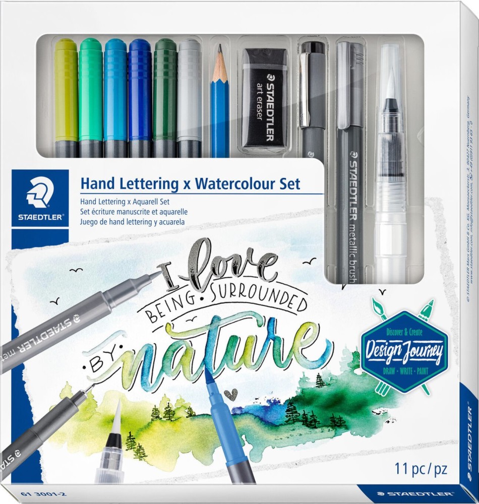 Комплект за калиграфия Staedtler Handlettering Комплект за калиграфия Staedtler Handlettering - 11 части от серията Design Journey -