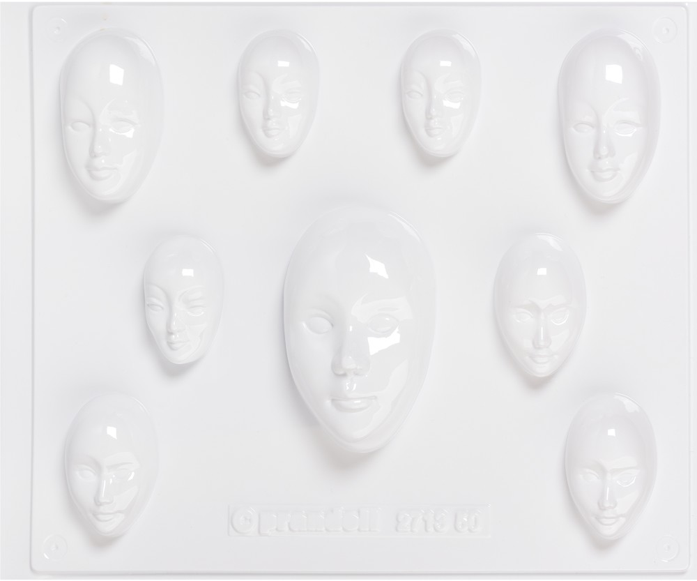 Калъп за гипсови отливки KPC Mini masks - 9 броя - 